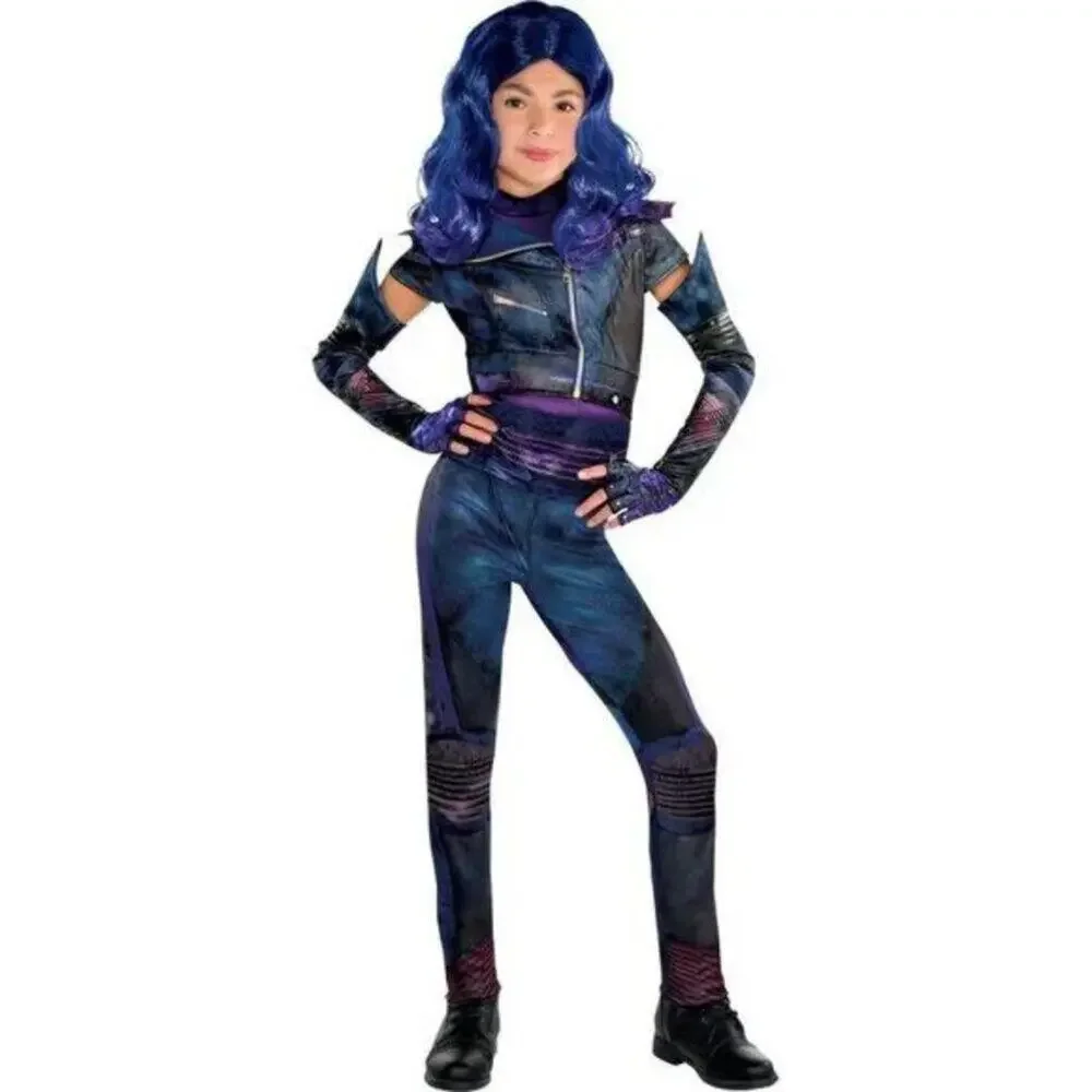 NEW Disney Descendants 3 Girl's Mal Deluxe Halloween Costume Dress Up